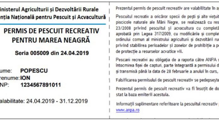 permis de pescuit 2020